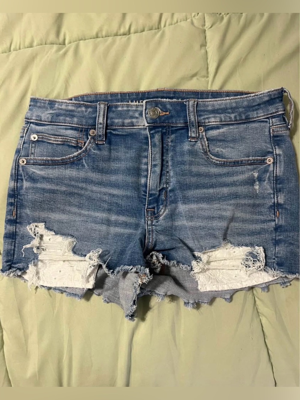 American Eagle Distressed Women's Jean Shorties Shorts - Size 8